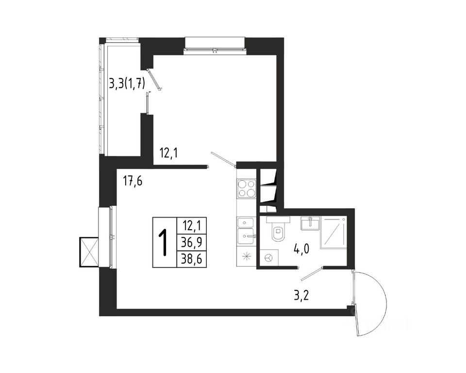 Apartment Sale, 38.6 sq. m. at Bereg, Beregovaya Street, Khimki, Moscow Region, Russia #1 Apartment Sale, 38.6 sq. m. at Bereg, Beregovaya Street, Khimki, Moscow Region, Russia #1