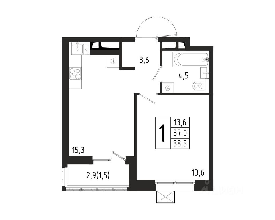 Apartment Sale, 38.5平方米 at Bereg, Beregovaya Street, Khimki, Moscow Region, Russia #1 Apartment Sale, 38.5平方米 at Bereg, Beregovaya Street, Khimki, Moscow Region, Russia #1