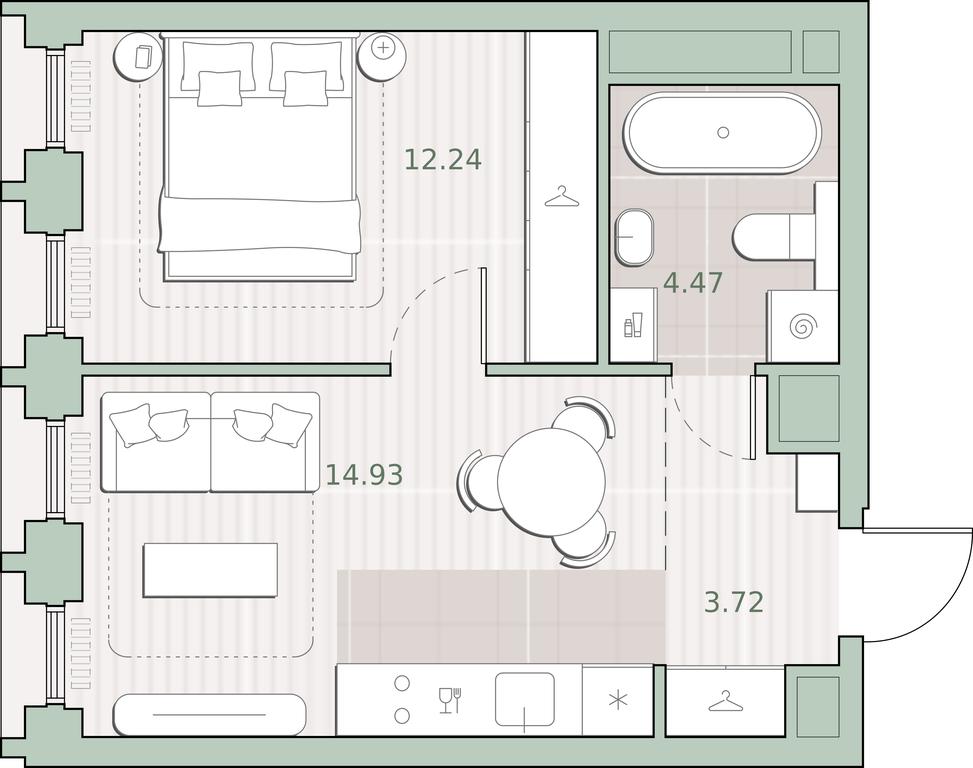 3-BD Apartment Sale, 97.28 sq. m. at Sreda na Kutuzovskom, Ivana Franko Street, Moscow, Russia #1 3-BD Apartment Sale, 97.28 sq. m. at Sreda na Kutuzovskom, Ivana Franko Street, Moscow, Russia #1