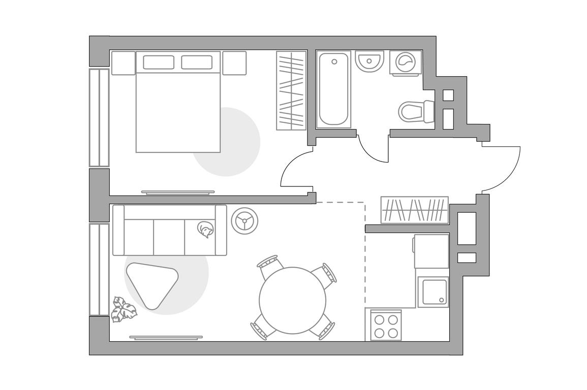 2-BD Apartment Sale, 41.04平方米 at BeLuck Kolomenskoe, Kashirskoye Highway, Moscow, Russia #1