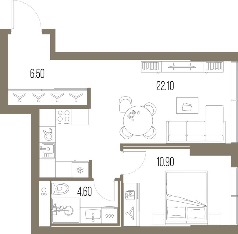 1-BD Apartment Sale, 44.1 sq. m. at Severny Port, Leningradskoye Highway, Moscow, Russia #1 1-BD Apartment Sale, 44.1 sq. m. at Severny Port, Leningradskoye Highway, Moscow, Russia #1
