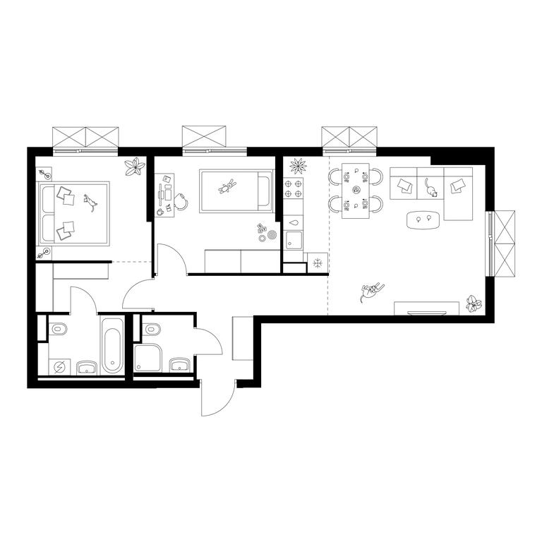 2-BD Apartment Sale, 61.8 sq. m. at Salarevo Park, Salaryevskaya Street, 8к1, Moskovskiy Settlement, Moscow, Russia #1 2-BD Apartment Sale, 61.8 sq. m. at Salarevo Park, Salaryevskaya Street, 8к1, Moskovskiy Settlement, Moscow, Russia #1
