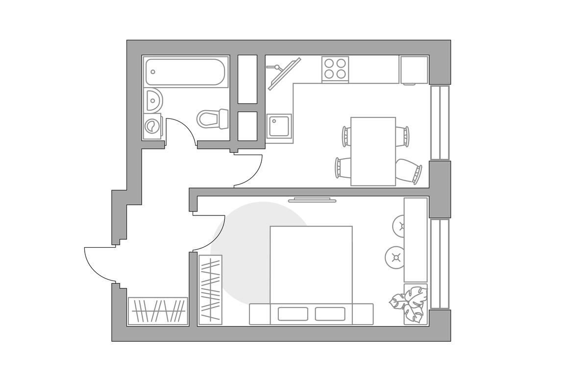 1-BD Apartment Sale, 32.8平方米 at Ilinois, Ilyinskiy Blind Alley, 1с1, Krasnogorsk, Moscow Region, Russia #1