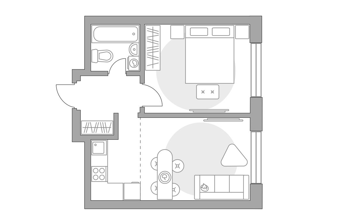 2-BD Apartment Sale, 35.48平方米 at Ilinois, Ilyinskiy Blind Alley, 1с1, Krasnogorsk, Moscow Region, Russia #1
