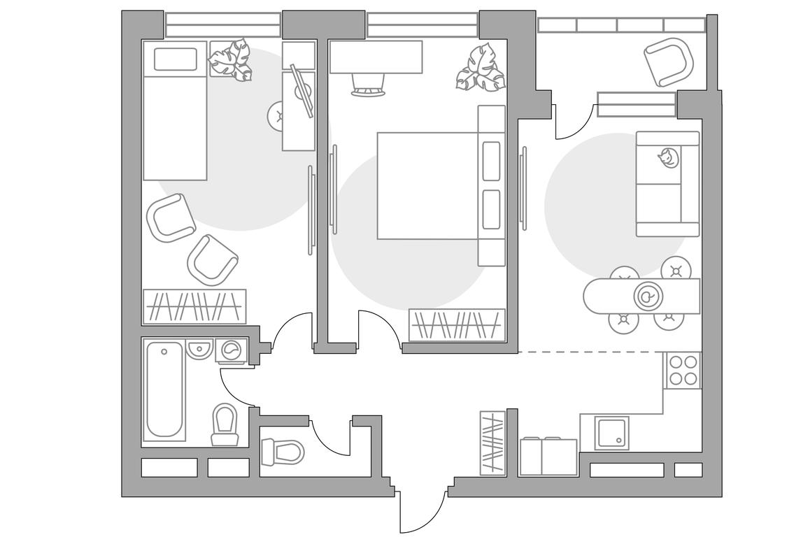 3-BD Apartment Sale, 56.45 sq. m. at Ilinois, Ilyinskiy Blind Alley, 1с1, Krasnogorsk, Moscow Region, Russia #1