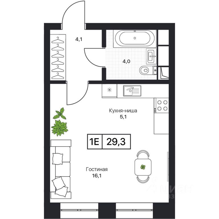 Apartment Sale, 29.3平方米 at Pushkino Grad, Polevaya ulitsa, selo Bratovshchina, Pshkinskiy Urban District, Moscow Region, Russia #1 Apartment Sale, 29.3平方米 at Pushkino Grad, Polevaya ulitsa, selo Bratovshchina, Pshkinskiy Urban District, Moscow Region, Russia #1
