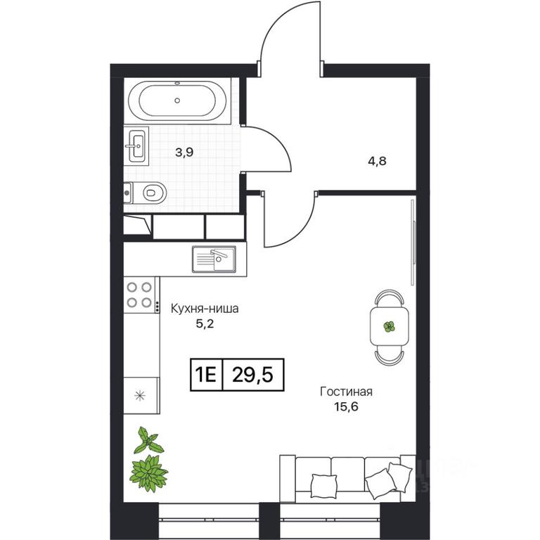 Apartment Sale, 29.5 sq. m. at Pushkino Grad, Polevaya ulitsa, selo Bratovshchina, Pshkinskiy Urban District, Moscow Region, Russia #1 Apartment Sale, 29.5 sq. m. at Pushkino Grad, Polevaya ulitsa, selo Bratovshchina, Pshkinskiy Urban District, Moscow Region, Russia #1