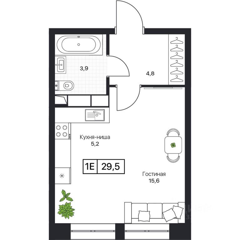 Apartment Sale, 29.5 sq. m. at Pushkino Grad, Polevaya ulitsa, selo Bratovshchina, Pshkinskiy Urban District, Moscow Region, Russia #1 Apartment Sale, 29.5 sq. m. at Pushkino Grad, Polevaya ulitsa, selo Bratovshchina, Pshkinskiy Urban District, Moscow Region, Russia #1