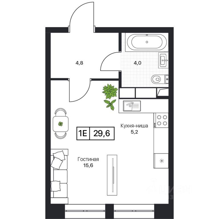 Apartment Sale, 29.6 sq. m. at Pushkino Grad, Polevaya ulitsa, selo Bratovshchina, Pshkinskiy Urban District, Moscow Region, Russia #1 Apartment Sale, 29.6 sq. m. at Pushkino Grad, Polevaya ulitsa, selo Bratovshchina, Pshkinskiy Urban District, Moscow Region, Russia #1