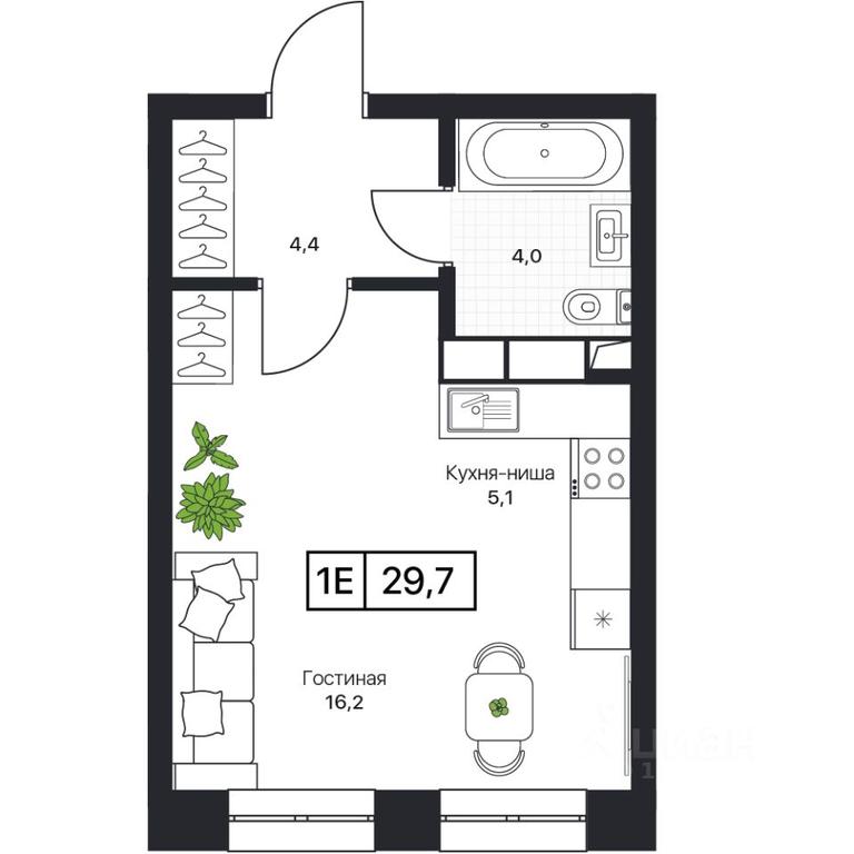 Apartment Sale, 29.7 sq. m. at Pushkino Grad, Polevaya ulitsa, selo Bratovshchina, Pshkinskiy Urban District, Moscow Region, Russia #1 Apartment Sale, 29.7 sq. m. at Pushkino Grad, Polevaya ulitsa, selo Bratovshchina, Pshkinskiy Urban District, Moscow Region, Russia #1