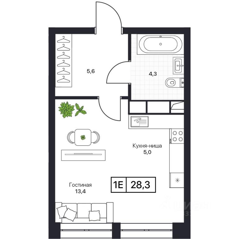 Apartment Sale, 28.3 sq. m. at Pushkino Grad, Polevaya ulitsa, selo Bratovshchina, Pshkinskiy Urban District, Moscow Region, Russia #1 Apartment Sale, 28.3 sq. m. at Pushkino Grad, Polevaya ulitsa, selo Bratovshchina, Pshkinskiy Urban District, Moscow Region, Russia #1