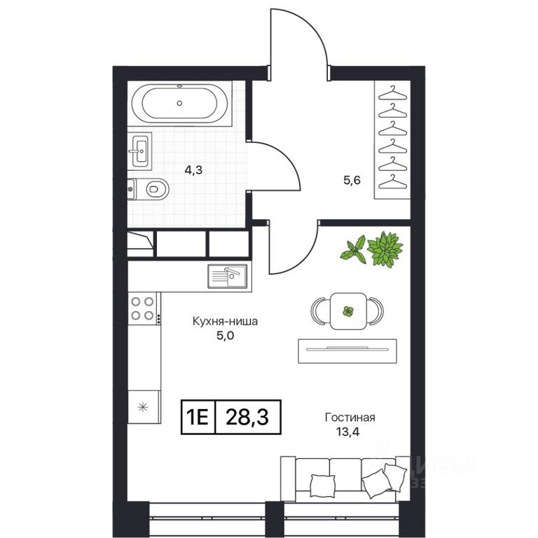 Apartment Sale, 28.3 sq. m. at Pushkino Grad, Polevaya ulitsa, selo Bratovshchina, Pshkinskiy Urban District, Moscow Region, Russia #1 Apartment Sale, 28.3 sq. m. at Pushkino Grad, Polevaya ulitsa, selo Bratovshchina, Pshkinskiy Urban District, Moscow Region, Russia #1
