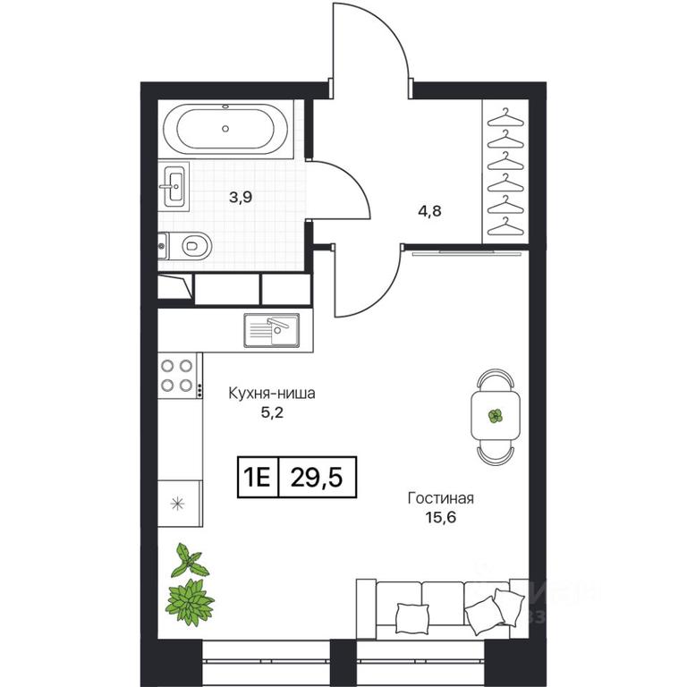 Apartment Sale, 29.5 sq. m. at Pushkino Grad, Polevaya ulitsa, selo Bratovshchina, Pshkinskiy Urban District, Moscow Region, Russia #1 Apartment Sale, 29.5 sq. m. at Pushkino Grad, Polevaya ulitsa, selo Bratovshchina, Pshkinskiy Urban District, Moscow Region, Russia #1
