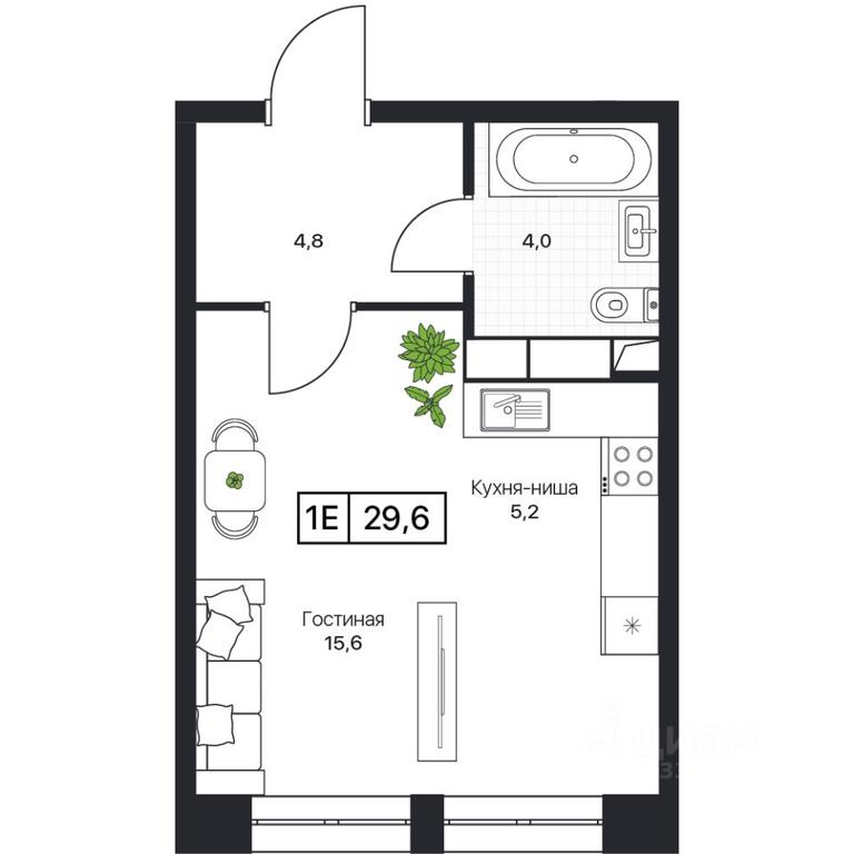 Apartment Sale, 29.6 sq. m. at Pushkino Grad, Polevaya ulitsa, selo Bratovshchina, Pshkinskiy Urban District, Moscow Region, Russia #1 Apartment Sale, 29.6 sq. m. at Pushkino Grad, Polevaya ulitsa, selo Bratovshchina, Pshkinskiy Urban District, Moscow Region, Russia #1