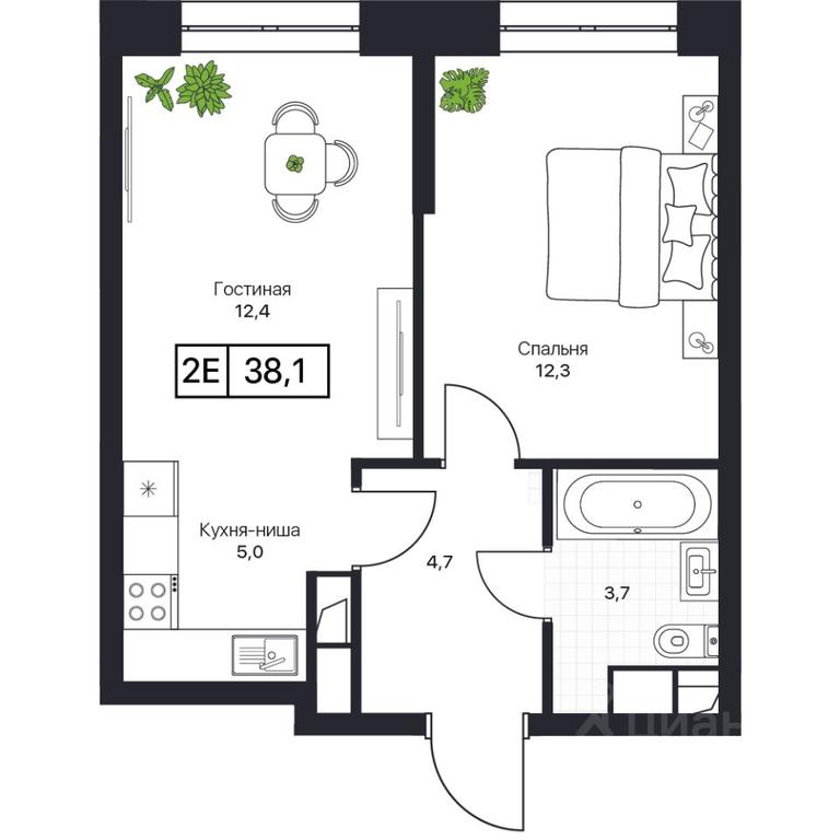 Apartment Sale, 38.1 sq. m. at Pushkino Grad, Polevaya ulitsa, selo Bratovshchina, Pshkinskiy Urban District, Moscow Region, Russia #1 Apartment Sale, 38.1 sq. m. at Pushkino Grad, Polevaya ulitsa, selo Bratovshchina, Pshkinskiy Urban District, Moscow Region, Russia #1