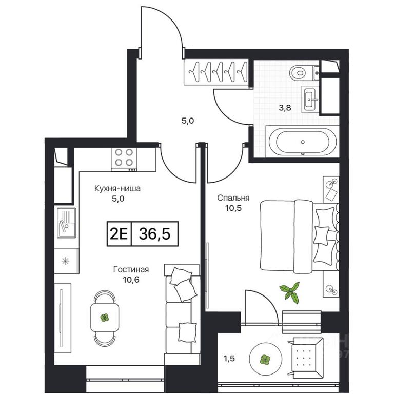 Apartment Sale, 36.5 sq. m. at Pushkino Grad, Polevaya ulitsa, selo Bratovshchina, Pshkinskiy Urban District, Moscow Region, Russia #1 Apartment Sale, 36.5 sq. m. at Pushkino Grad, Polevaya ulitsa, selo Bratovshchina, Pshkinskiy Urban District, Moscow Region, Russia #1