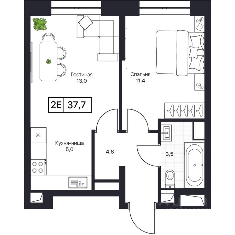 Apartment Sale, 37.7 sq. m. at Pushkino Grad, Polevaya ulitsa, selo Bratovshchina, Pshkinskiy Urban District, Moscow Region, Russia #1 Apartment Sale, 37.7 sq. m. at Pushkino Grad, Polevaya ulitsa, selo Bratovshchina, Pshkinskiy Urban District, Moscow Region, Russia #1