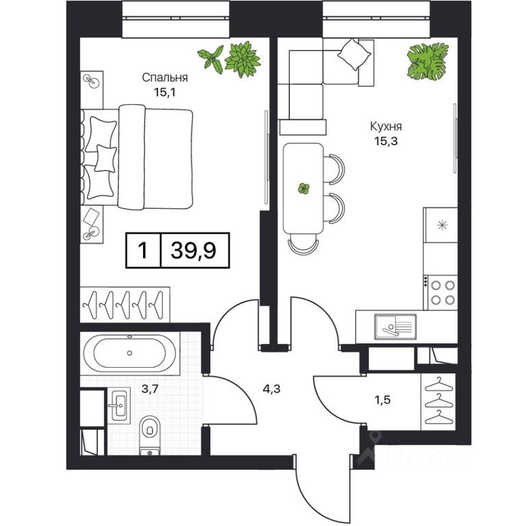 Apartment Sale, 39.9 sq. m. at Pushkino Grad, Polevaya ulitsa, selo Bratovshchina, Pshkinskiy Urban District, Moscow Region, Russia #1 Apartment Sale, 39.9 sq. m. at Pushkino Grad, Polevaya ulitsa, selo Bratovshchina, Pshkinskiy Urban District, Moscow Region, Russia #1