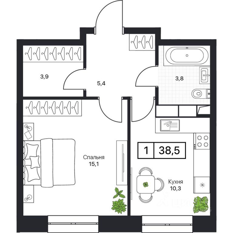 Apartment Sale, 38.5 sq. m. at Pushkino Grad, Polevaya ulitsa, selo Bratovshchina, Pshkinskiy Urban District, Moscow Region, Russia #1 Apartment Sale, 38.5 sq. m. at Pushkino Grad, Polevaya ulitsa, selo Bratovshchina, Pshkinskiy Urban District, Moscow Region, Russia #1