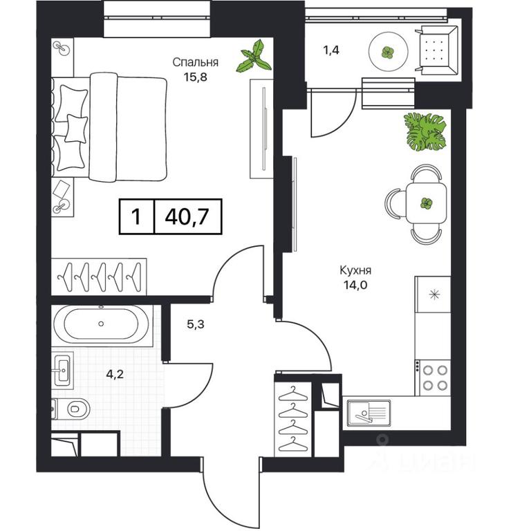 Apartment Sale, 40.7 sq. m. at Pushkino Grad, Polevaya ulitsa, selo Bratovshchina, Pshkinskiy Urban District, Moscow Region, Russia #1 Apartment Sale, 40.7 sq. m. at Pushkino Grad, Polevaya ulitsa, selo Bratovshchina, Pshkinskiy Urban District, Moscow Region, Russia #1