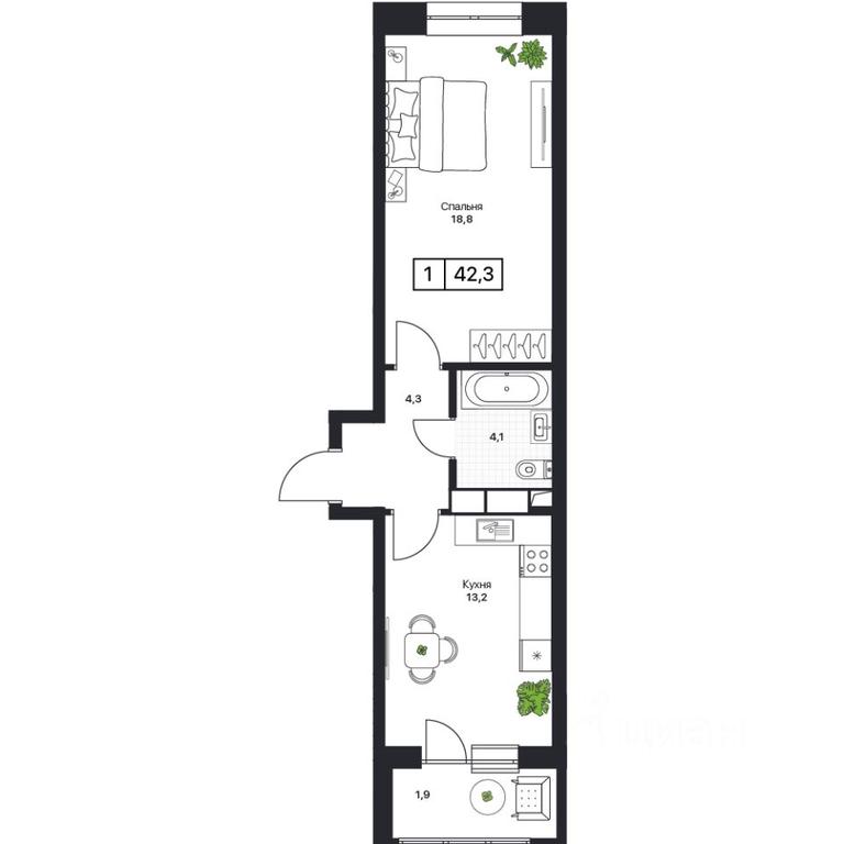 Apartment Sale, 42.3 sq. m. at Pushkino Grad, Polevaya ulitsa, selo Bratovshchina, Pshkinskiy Urban District, Moscow Region, Russia #1 Apartment Sale, 42.3 sq. m. at Pushkino Grad, Polevaya ulitsa, selo Bratovshchina, Pshkinskiy Urban District, Moscow Region, Russia #1