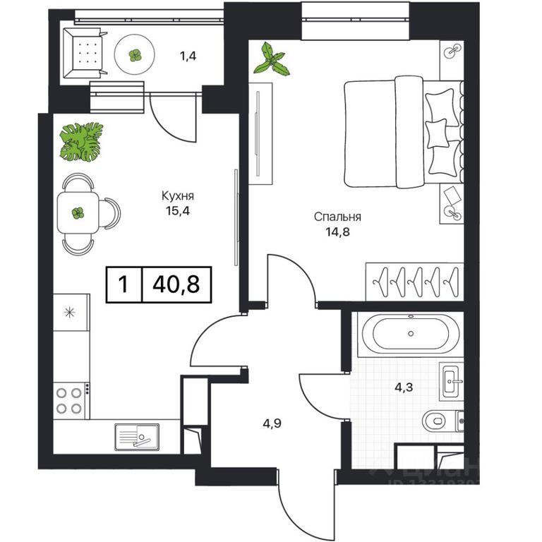 Apartment Sale, 40.8 sq. m. at Pushkino Grad, Polevaya ulitsa, selo Bratovshchina, Pshkinskiy Urban District, Moscow Region, Russia #1 Apartment Sale, 40.8 sq. m. at Pushkino Grad, Polevaya ulitsa, selo Bratovshchina, Pshkinskiy Urban District, Moscow Region, Russia #1