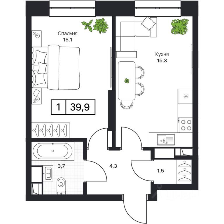 Apartment Sale, 39.9 sq. m. at Pushkino Grad, Polevaya ulitsa, selo Bratovshchina, Pshkinskiy Urban District, Moscow Region, Russia #1 Apartment Sale, 39.9 sq. m. at Pushkino Grad, Polevaya ulitsa, selo Bratovshchina, Pshkinskiy Urban District, Moscow Region, Russia #1