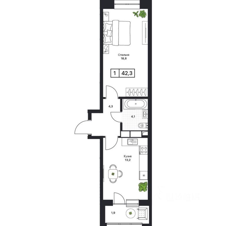 Apartment Sale, 42.3平方米 at Pushkino Grad, Polevaya ulitsa, selo Bratovshchina, Pshkinskiy Urban District, Moscow Region, Russia #1 Apartment Sale, 42.3平方米 at Pushkino Grad, Polevaya ulitsa, selo Bratovshchina, Pshkinskiy Urban District, Moscow Region, Russia #1