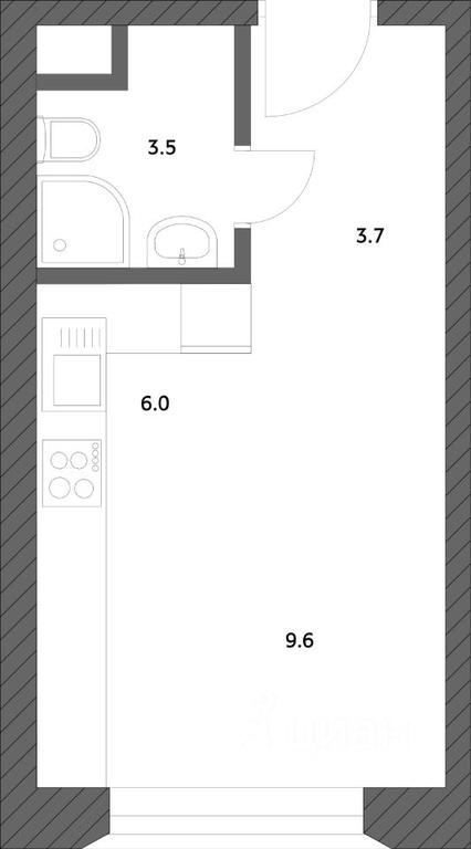 1-BD Apartment Sale, 53.92平方米 at Gorodskie istorii (Rasskazovka), Anny Akhmatovoy Street, Vnukovskoye Settlement, Moscow, Russia #1