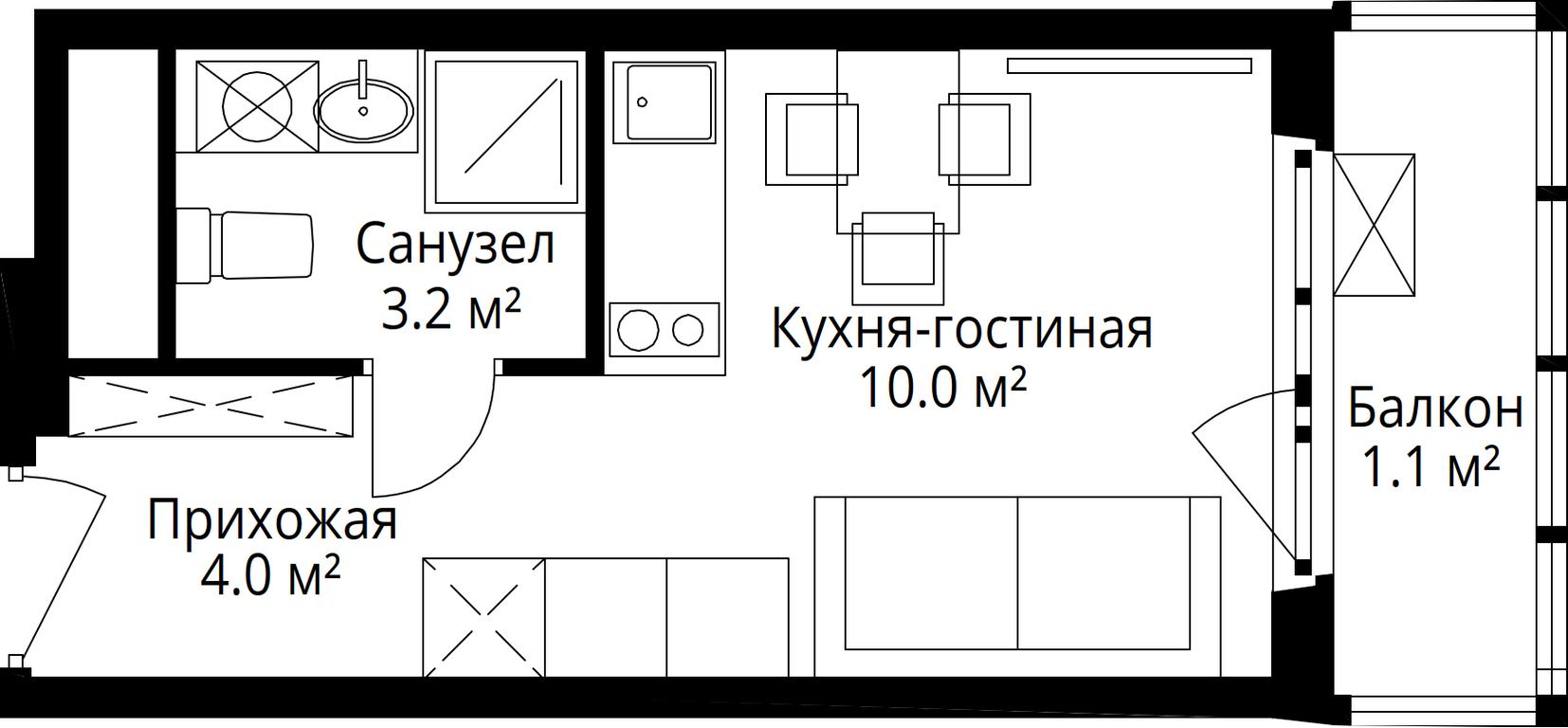 Apartment Sale, 18.3平方米 at Eko Vidnoe 2.0, kvartal Tsentralny, 1, Kupelinka Subdistrict, derevnya Sapronovo, Leninskiy City District, Moscow Region, Russia #1 Apartment Sale, 18.3平方米 at Eko Vidnoe 2.0, kvartal Tsentralny, 1, Kupelinka Subdistrict, derevnya Sapronovo, Leninskiy City District, Moscow Region, Russia #1