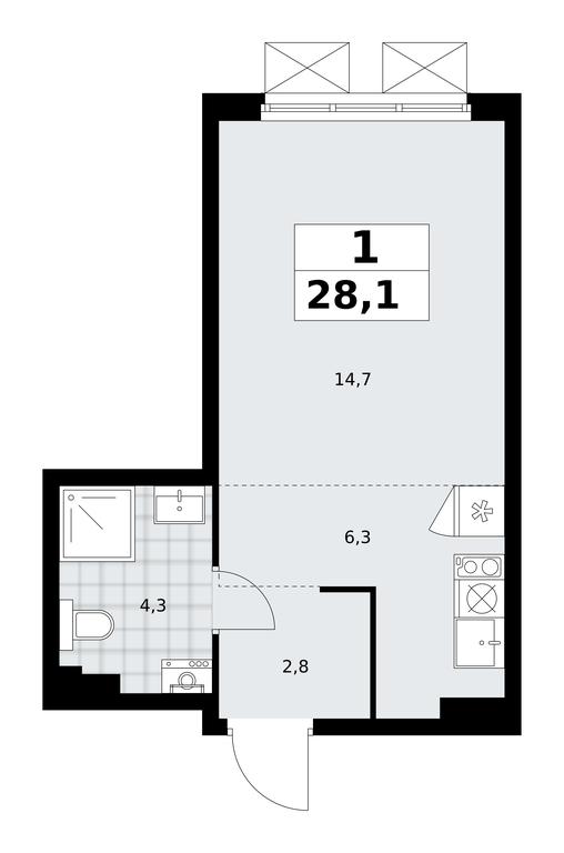 Apartment Sale, 28.1 sq. m. at Desnarechie, kvartal № 23, Desyonovskoye Settlement, Moscow, Russia #1 Apartment Sale, 28.1 sq. m. at Desnarechie, kvartal № 23, Desyonovskoye Settlement, Moscow, Russia #1