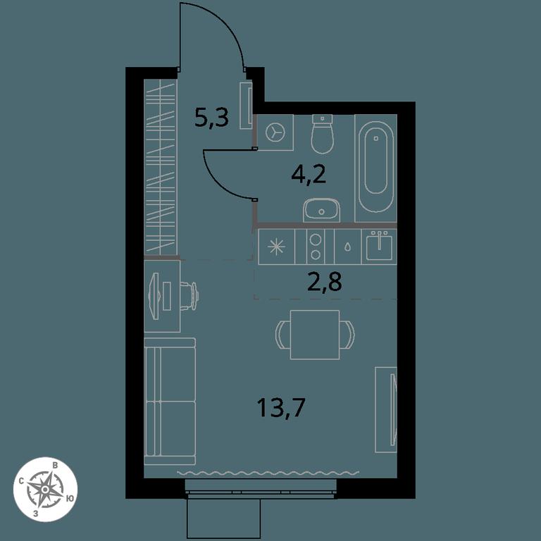 Apartment Sale, 26平方米 at 1 Izmajlovskij, Montazhnaya Street, 8с13, Moscow, Russia #1