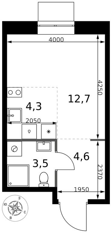 Apartment Sale, 25.1平方米 at 1 Izmajlovskij, Montazhnaya Street, 8с13, Moscow, Russia #2