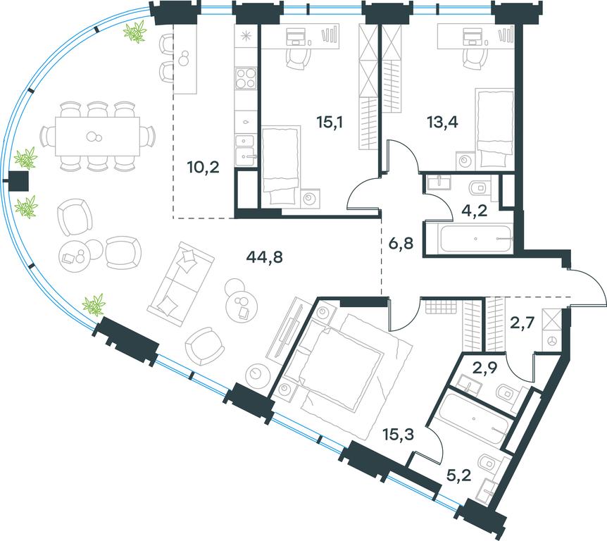 3-BD Apartment Sale, 120.6平方米 at Level Akademicheskaya, Profsoyuznaya Street, 2/22, Moscow, Russia #1 3-BD Apartment Sale, 120.6平方米 at Level Akademicheskaya, Profsoyuznaya Street, 2/22, Moscow, Russia #1
