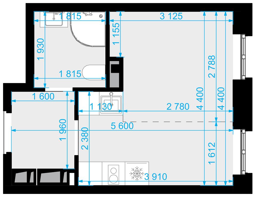 1-BD Apartment Sale, 22.4 sq. m. at Novaya Zvezda, Bachurinskaya ulitsa, 11, Settlement of Kommunarka, Moscow, Russia #2