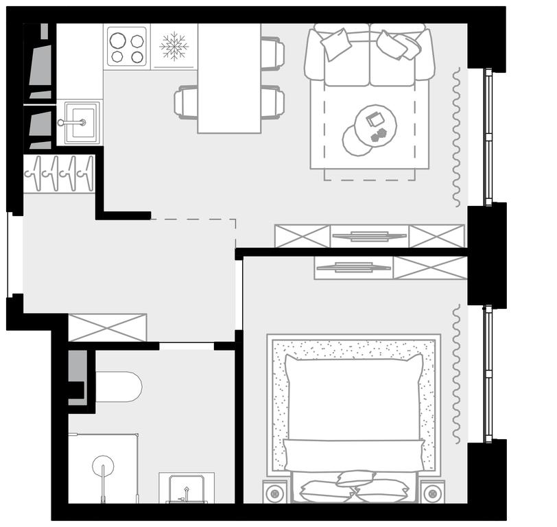 1-BD Apartment Sale, 31.8平方米 at Novaya Zvezda, Bachurinskaya ulitsa, 11, Settlement of Kommunarka, Moscow, Russia #1 1-BD Apartment Sale, 31.8平方米 at Novaya Zvezda, Bachurinskaya ulitsa, 11, Settlement of Kommunarka, Moscow, Russia #1