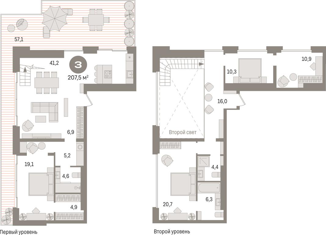3-BD Apartment Sale, 207.5平方米 at Kvartal «MONS», Ogorodny Drive, Moscow, Russia #1 3-BD Apartment Sale, 207.5平方米 at Kvartal «MONS», Ogorodny Drive, Moscow, Russia #1