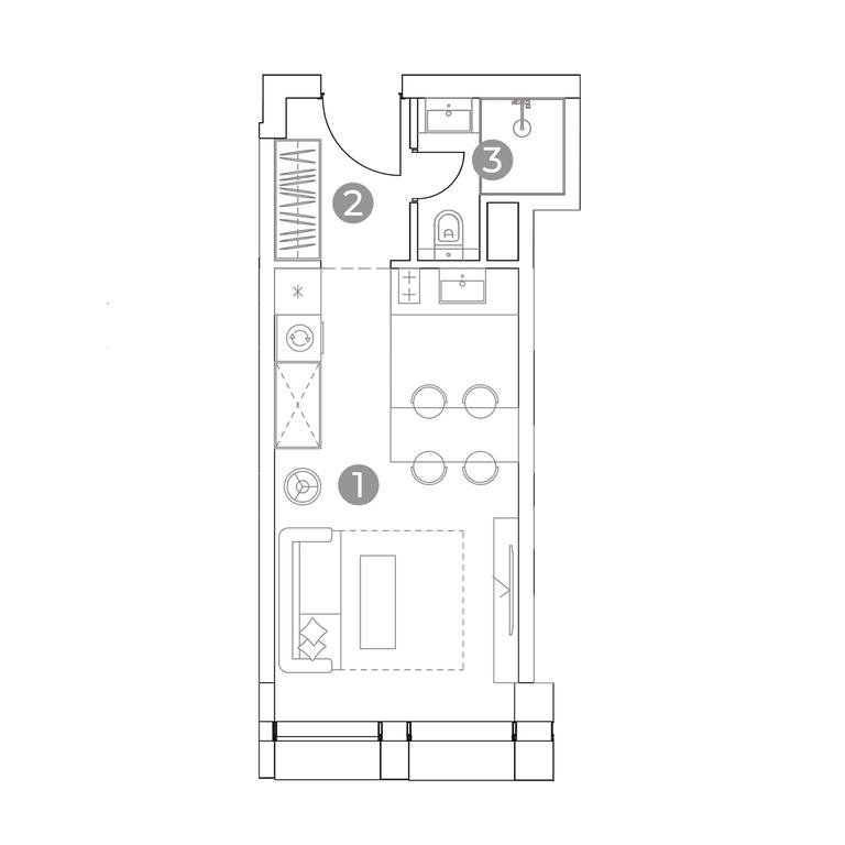 Apartment Sale, 25.1平方米 at Emotion, 2nd Silikatny Drive, 8, Moscow, Russia #1