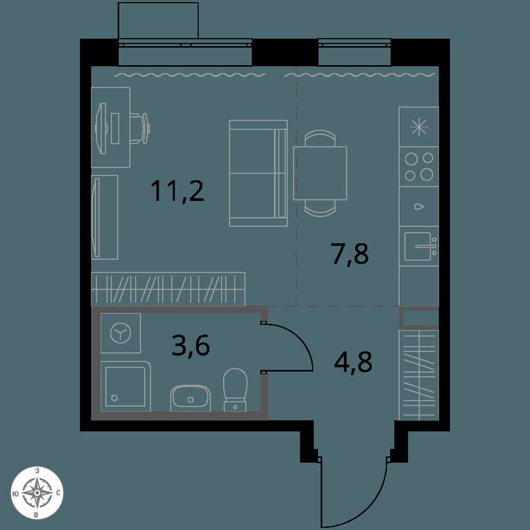 Apartment Sale, 27.4 sq. m. at 1-y Salarevskiy, Kiyevskoye Highway, Moskovskiy Settlement, Moscow, Russia #1 Apartment Sale, 27.4 sq. m. at 1-y Salarevskiy, Kiyevskoye Highway, Moskovskiy Settlement, Moscow, Russia #1