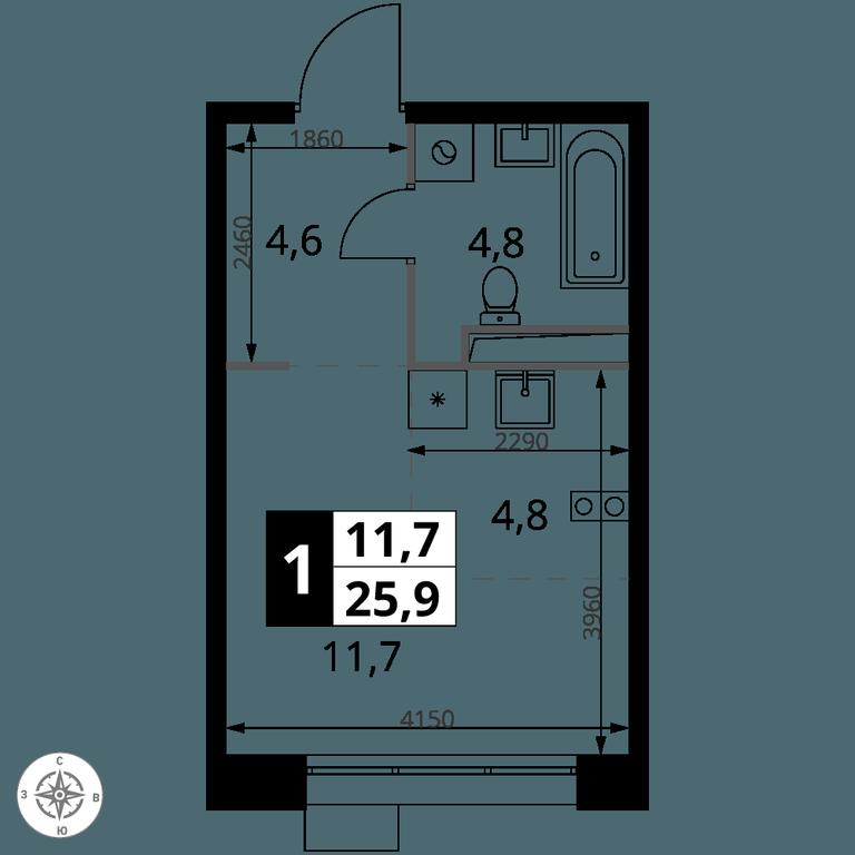 Apartment Sale, 25.9 sq. m. at 1-y Salarevskiy, Kiyevskoye Highway, Moskovskiy Settlement, Moscow, Russia #2 Apartment Sale, 25.9 sq. m. at 1-y Salarevskiy, Kiyevskoye Highway, Moskovskiy Settlement, Moscow, Russia #2