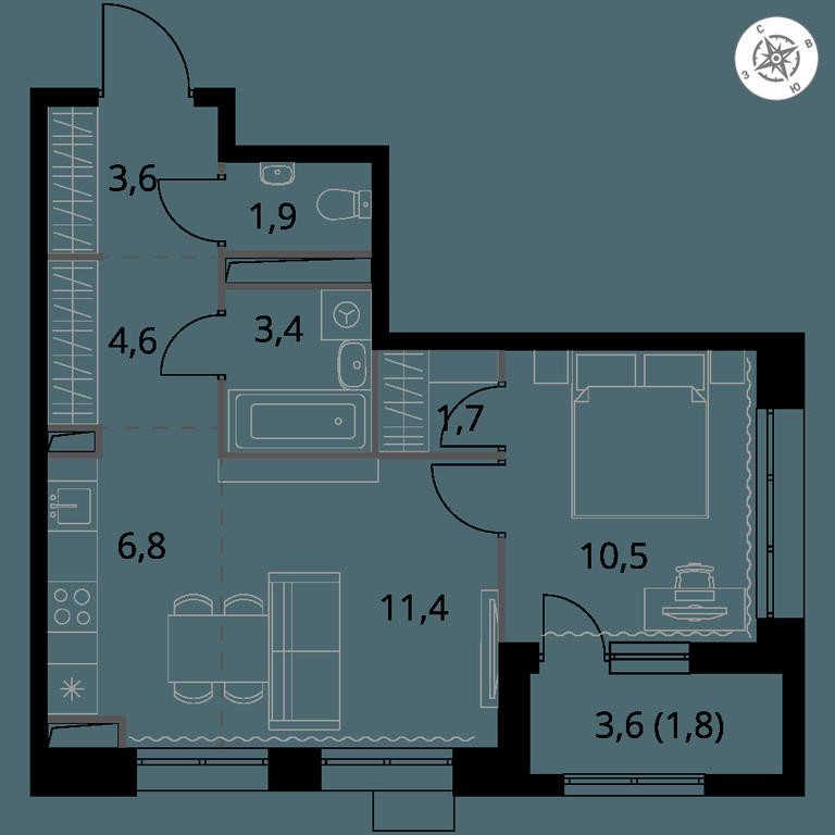 2-BD Apartment Sale, 45.7 sq. m. at 1-y Salarevskiy, Kiyevskoye Highway, Moskovskiy Settlement, Moscow, Russia #1 2-BD Apartment Sale, 45.7 sq. m. at 1-y Salarevskiy, Kiyevskoye Highway, Moskovskiy Settlement, Moscow, Russia #1