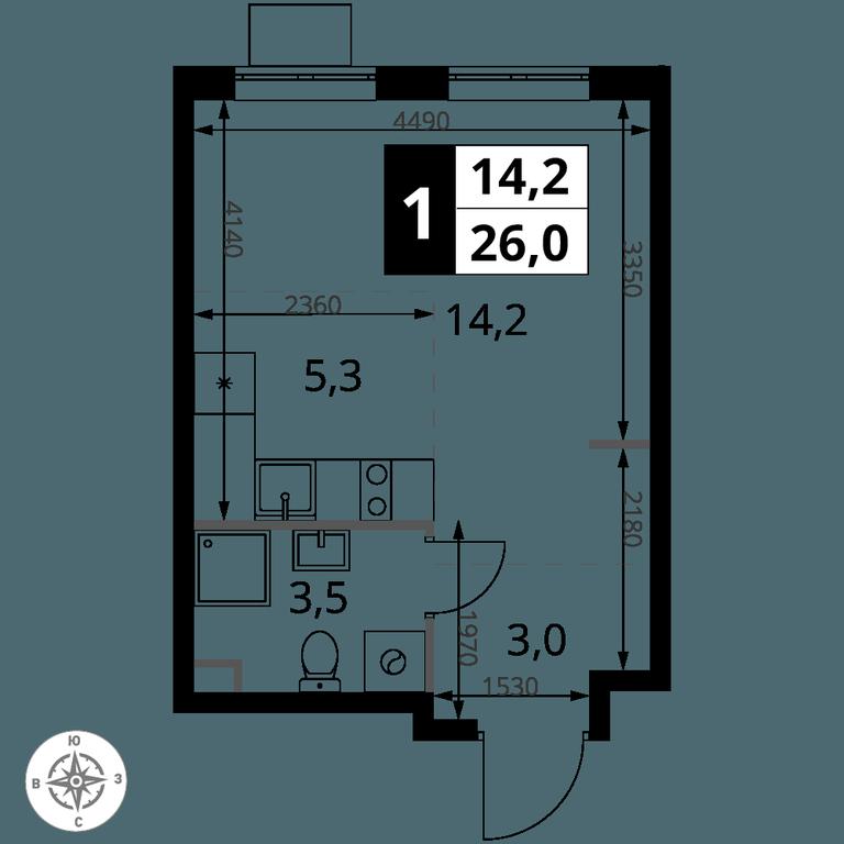 Apartment Sale, 26 sq. m. at Pervy Sheremetevskij, Komsomolskaya Street, 16, Khimki, Moscow Region, Russia #1 Apartment Sale, 26 sq. m. at Pervy Sheremetevskij, Komsomolskaya Street, 16, Khimki, Moscow Region, Russia #1