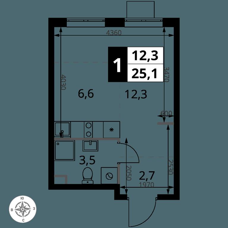 Apartment Sale, 25.1 sq. m. at Pervy Sheremetevskij, Komsomolskaya Street, 16, Khimki, Moscow Region, Russia #1 Apartment Sale, 25.1 sq. m. at Pervy Sheremetevskij, Komsomolskaya Street, 16, Khimki, Moscow Region, Russia #1