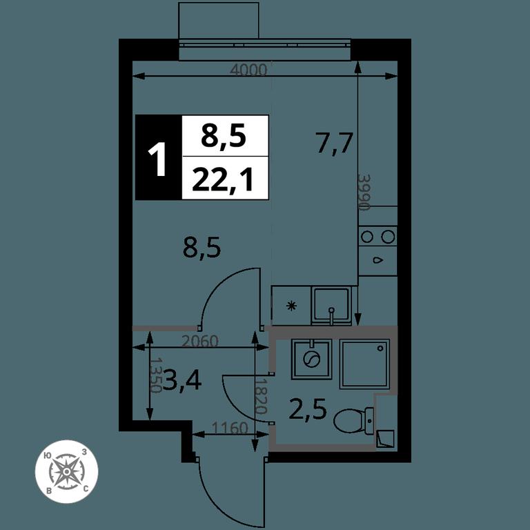 Apartment Sale, 22.1 sq. m. at Pervy Sheremetevskij, Komsomolskaya Street, 16, Khimki, Moscow Region, Russia #2 Apartment Sale, 22.1 sq. m. at Pervy Sheremetevskij, Komsomolskaya Street, 16, Khimki, Moscow Region, Russia #2