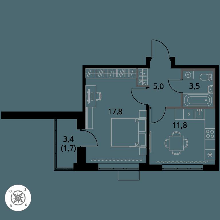 1-BD Apartment Sale, 39.8 sq. m. at Pervy Sheremetevskij, Komsomolskaya Street, 16, Khimki, Moscow Region, Russia #1 1-BD Apartment Sale, 39.8 sq. m. at Pervy Sheremetevskij, Komsomolskaya Street, 16, Khimki, Moscow Region, Russia #1