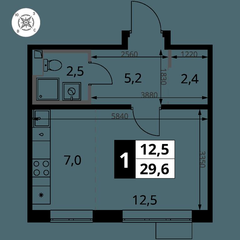 Apartment Sale, 29.6 sq. m. at Pervy Sheremetevskij, Komsomolskaya Street, 16, Khimki, Moscow Region, Russia #2 Apartment Sale, 29.6 sq. m. at Pervy Sheremetevskij, Komsomolskaya Street, 16, Khimki, Moscow Region, Russia #2