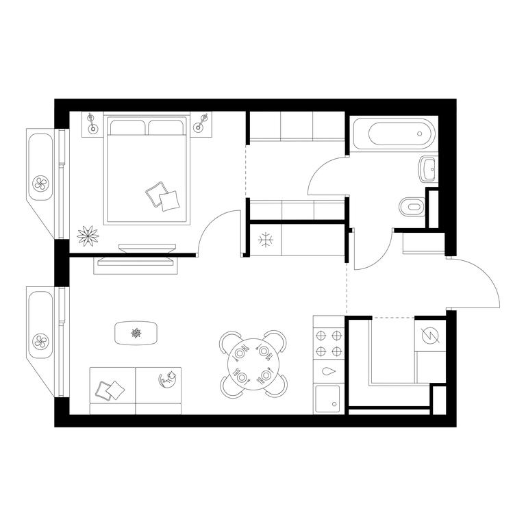 1-BD Apartment Sale, 38.8 sq. m. at Altufevskoe 53, Алтуфьевское шоссе, 53с11, Москва, Россия #1
