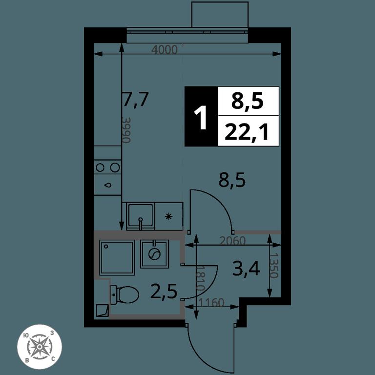Apartment Sale, 22.1 sq. m. at Pervy Sheremetevskij, Komsomolskaya Street, 16, Khimki, Moscow Region, Russia #2 Apartment Sale, 22.1 sq. m. at Pervy Sheremetevskij, Komsomolskaya Street, 16, Khimki, Moscow Region, Russia #2