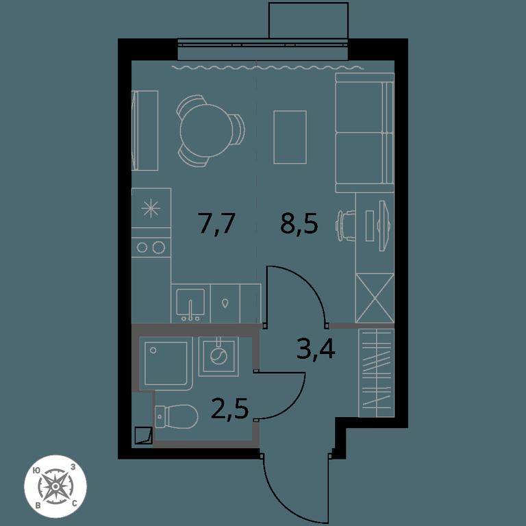 Apartment Sale, 22.1 sq. m. at Pervy Sheremetevskij, Komsomolskaya Street, 16, Khimki, Moscow Region, Russia #1 Apartment Sale, 22.1 sq. m. at Pervy Sheremetevskij, Komsomolskaya Street, 16, Khimki, Moscow Region, Russia #1