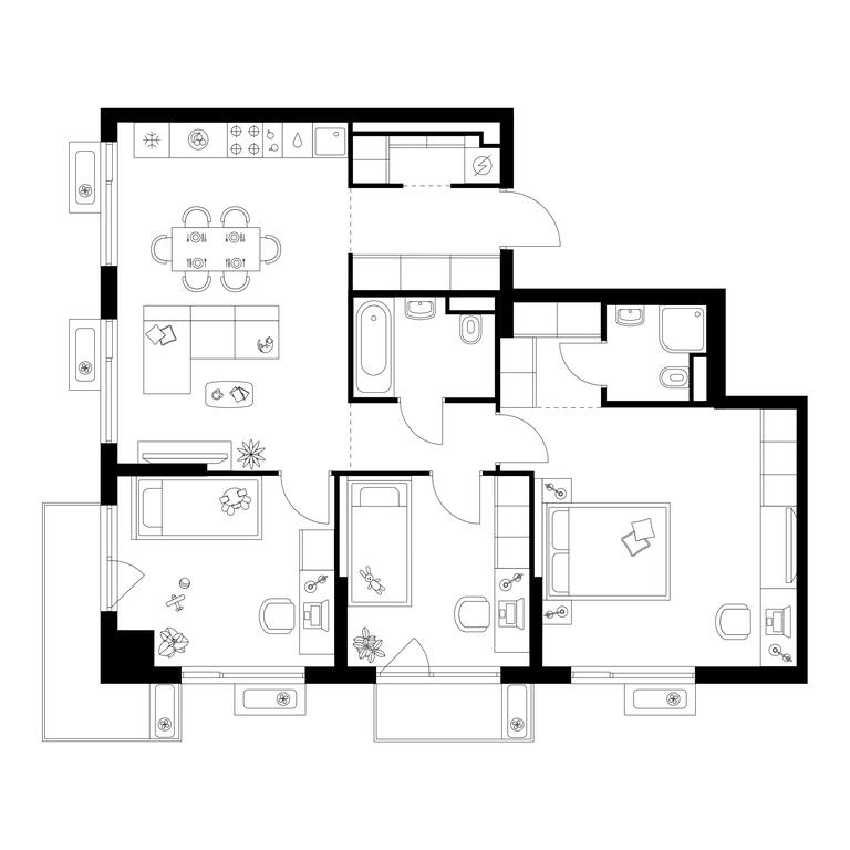 3-BD Apartment Sale, 84.5 sq. m. at Altufevskoe 53, Алтуфьевское шоссе, 53с11, Москва, Россия #1